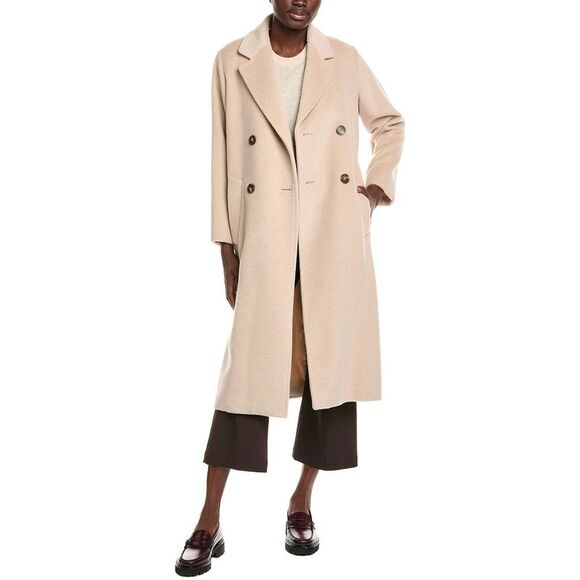 Weekend Max Mara Womens  Zufolo Wool, Alpaca & Mohair-Blend Coat, Brown - Picture 1 of 3